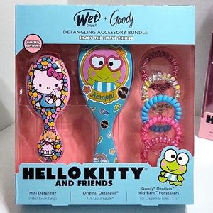 New Keroppi & Hello Kitty detangling brush set. Limited Edition